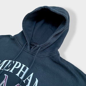 【PENNANT】メファム高校 ラクロス アーチロゴ パーカー プリント スウェット フーディー hoodie プルオーバー L ペナント us古着