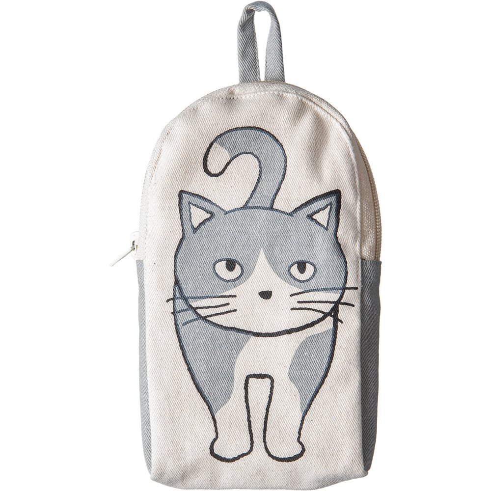 猫ポーチ(ニャンタマ)ハチワレ | マスノヤ衣料品店・マスノヤ猫雑貨店