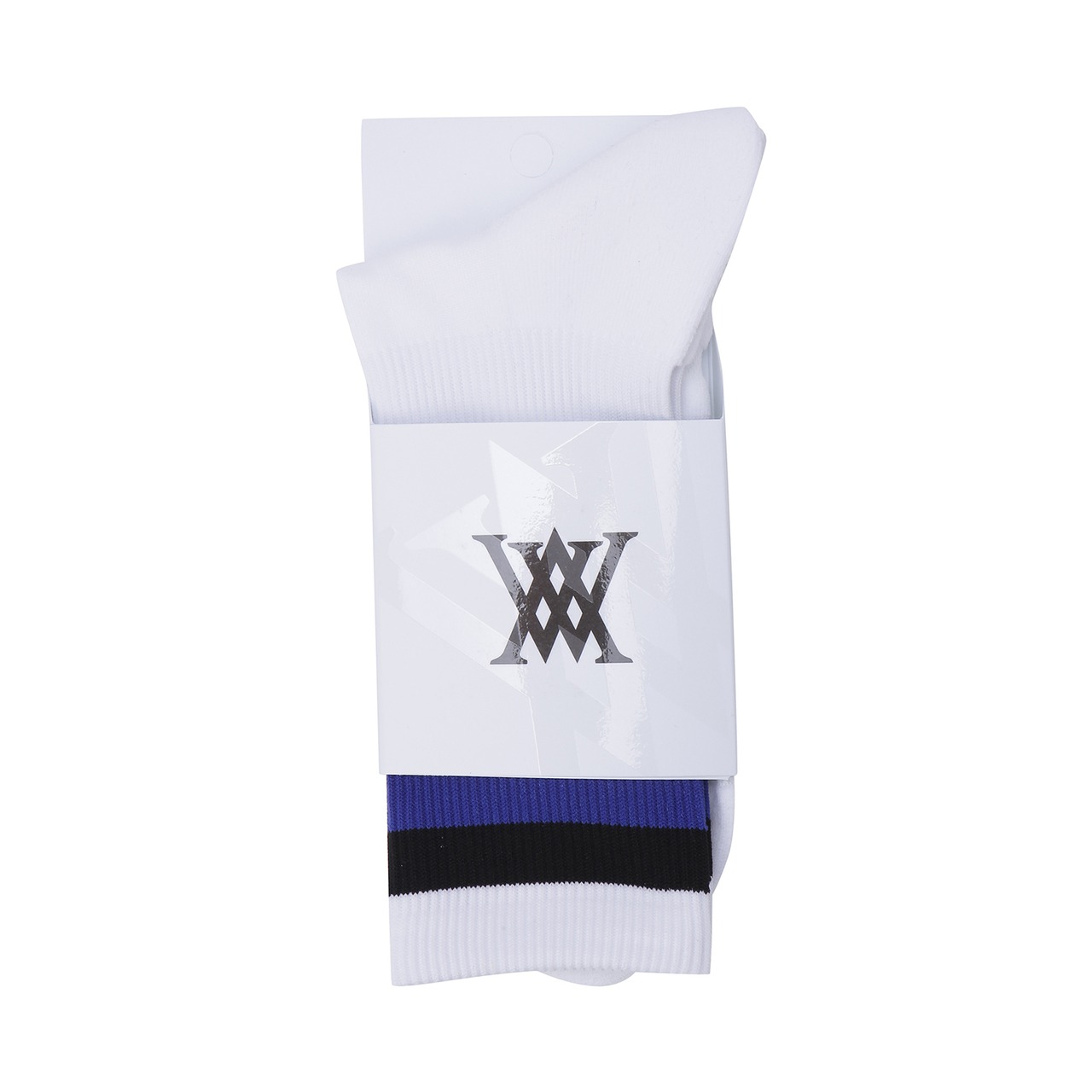 (M) BLOCK SOCKS [サイズ: F(AGEUMSC03WHF)] [カラー: WHITE]