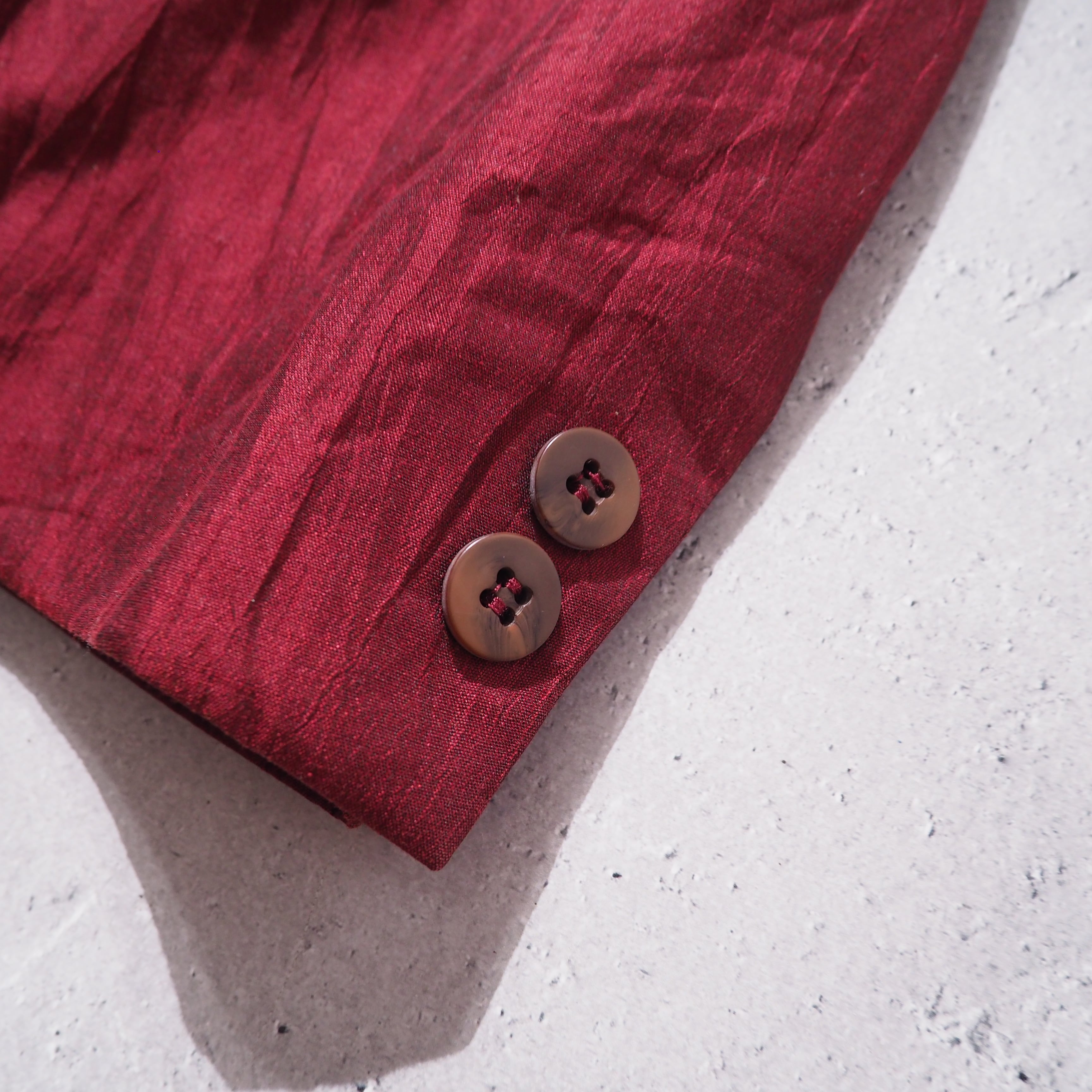 " 暗赫 " Beautiful Dark Bordeaux color vintage Short length Tailored jacket