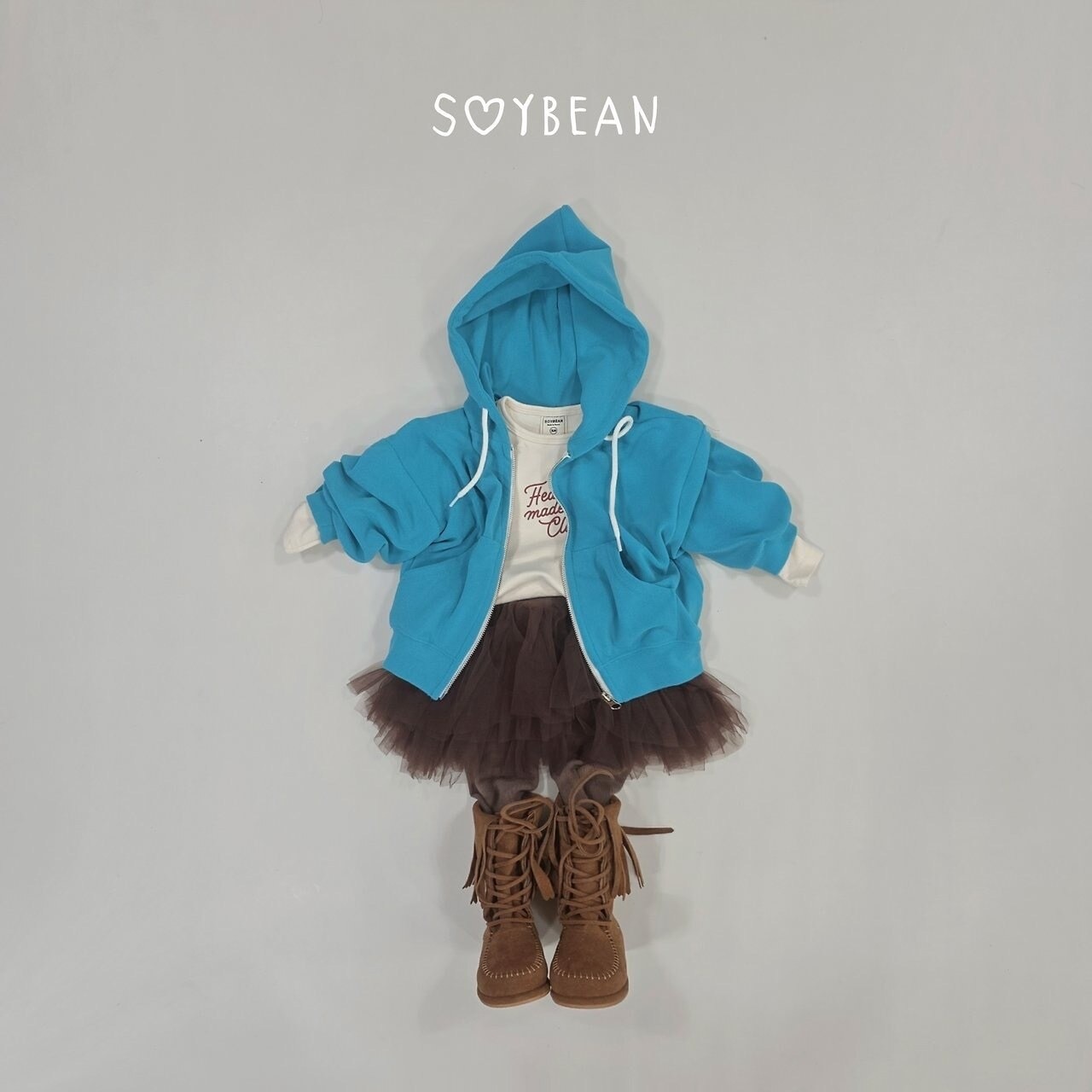 韓国子供服 / 26Autumn / soybean / メイド スリムTシャツ / キッズ服 / ジュニア服 / 秋服 *XS~JM*