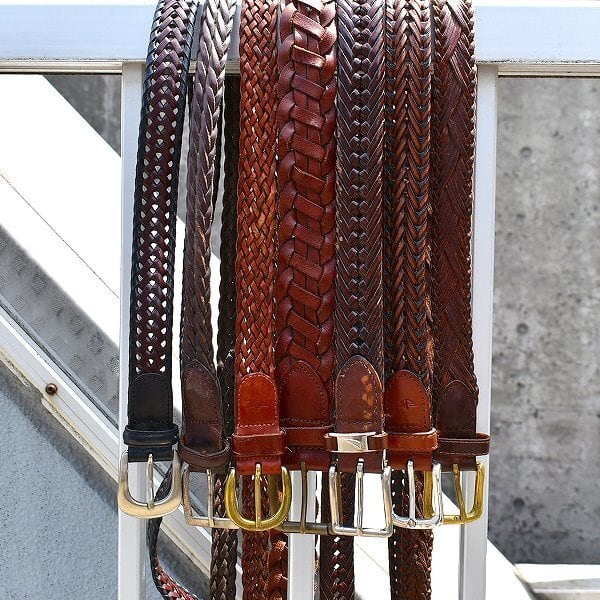 1点物 お洒落バックル付き合皮レザーメッシュベルト古着メンズmlレディースokアメカジブランド90sストリート スポーツmix茶レトロ9937 送料無料 即納 スポーツmix茶レトロ9937