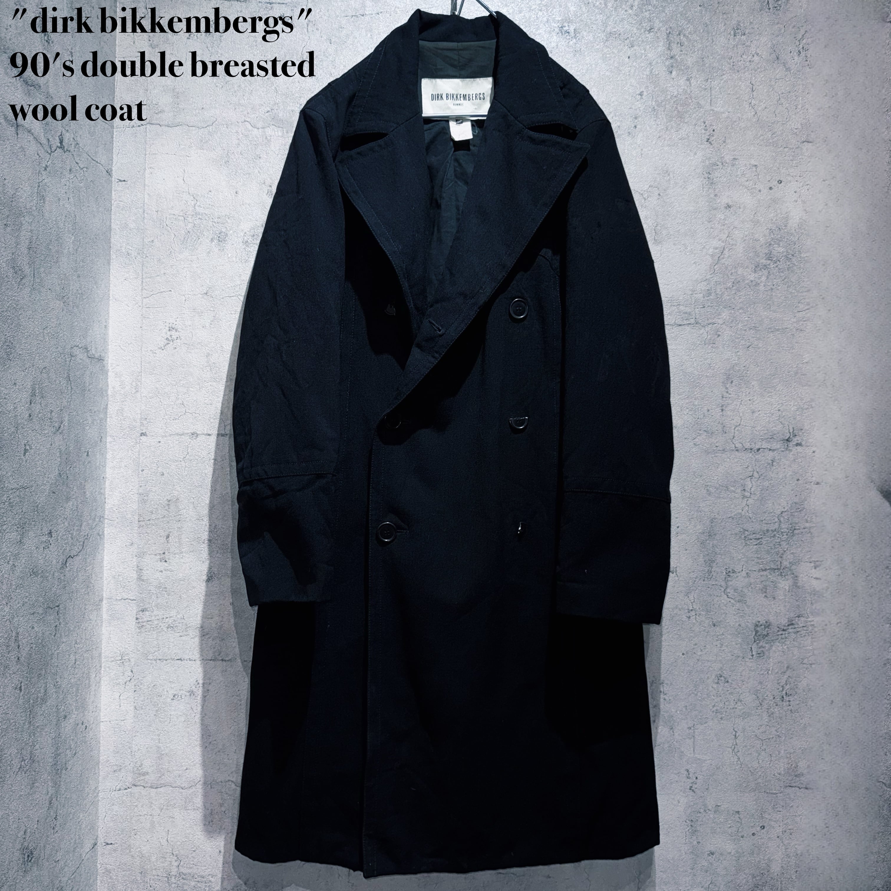 "dirk bikkembergs"90's double breasted wool coat
