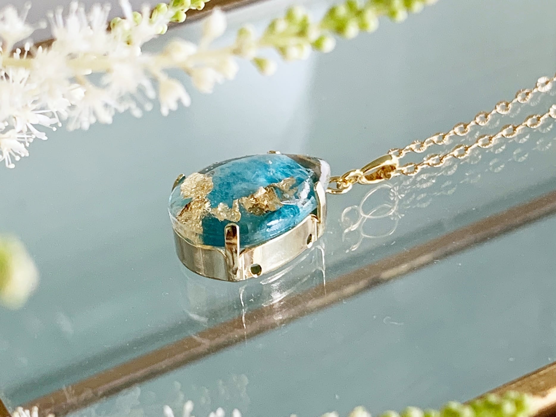 ユニセックス】感情をデトックス・ブルーアパタイト・ネックレス