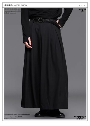 RFDRFD 26AW アンクル丈 和モダン ワイドプリーツパンツ