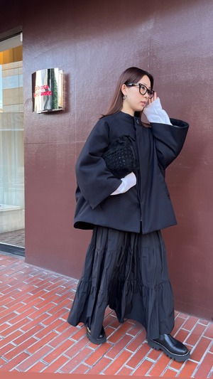 MIFFEW -Cape Down Coat- :BLACK,