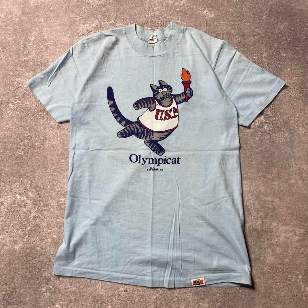70s vintage クリバンキャット 猫 Tシャツ シングルステッチ