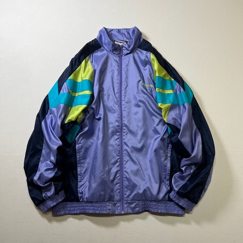 90s adidas　マルチカラー　ナイロンジャケット　アディダス　パープル　D9 古着