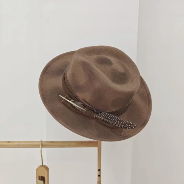 Smoky damage felt hat【2color】 C1220