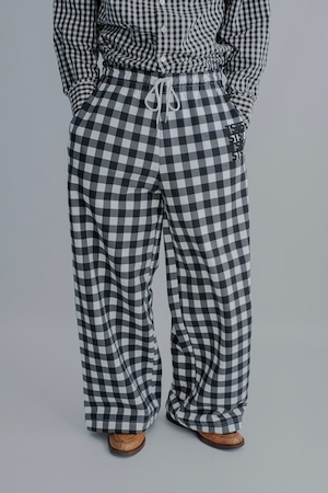 【TSTS】GINGHAM PRINT BAGGY SWEATPANTS