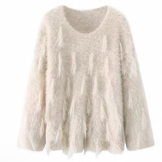 ロングフェザーニット　4color　N00258