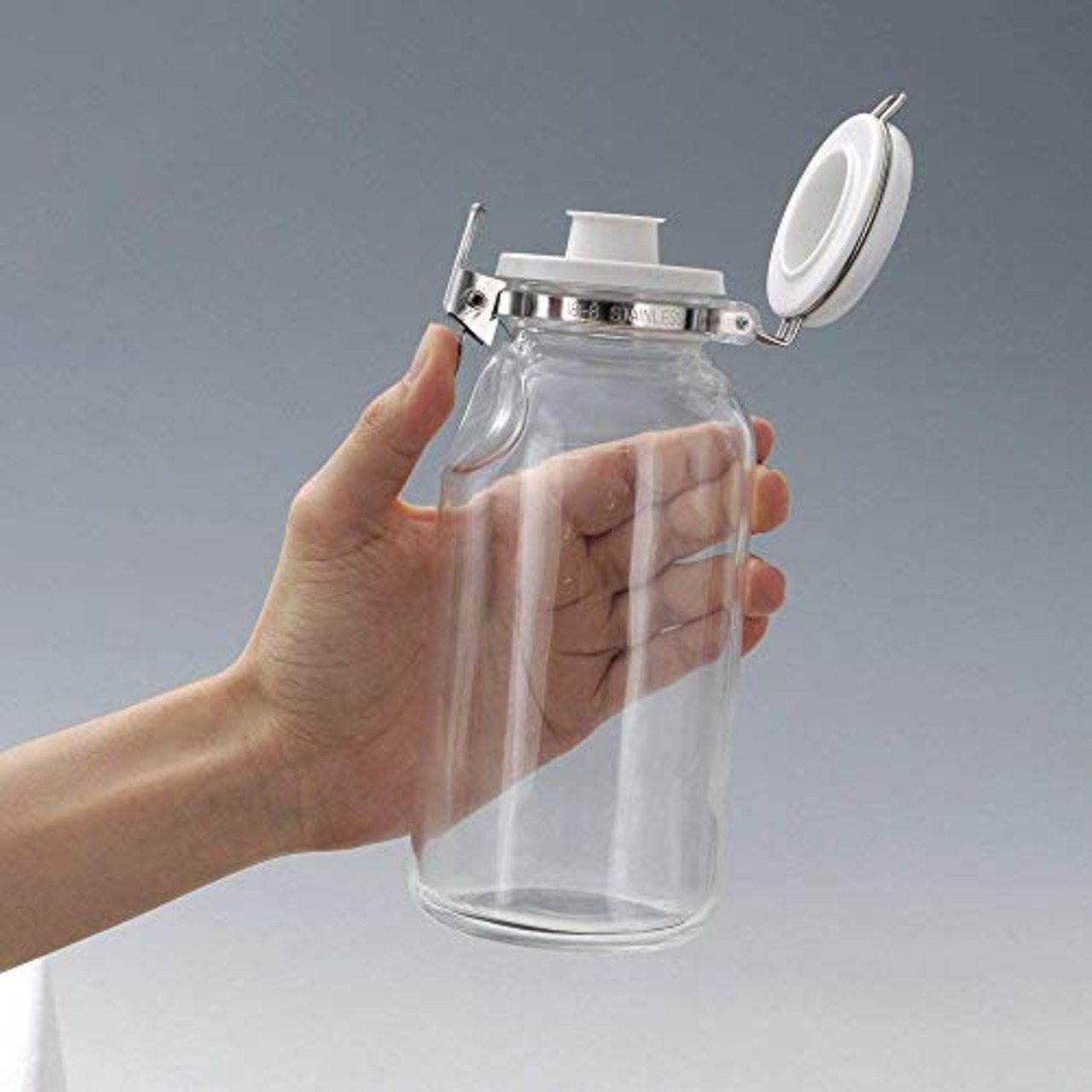 セラーメイト 保存 瓶 ワンプッシュ 便利びん 調味料入れ ドレッシング ボトル ガラス 容器 300ml 日本製 223422