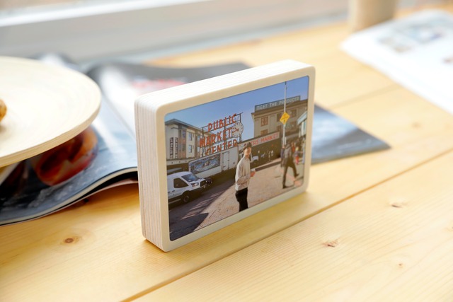 オーダーフォトフレーム木材126(木目フレームM/L判相当)/ウッドフォトフレーム/写真プリント