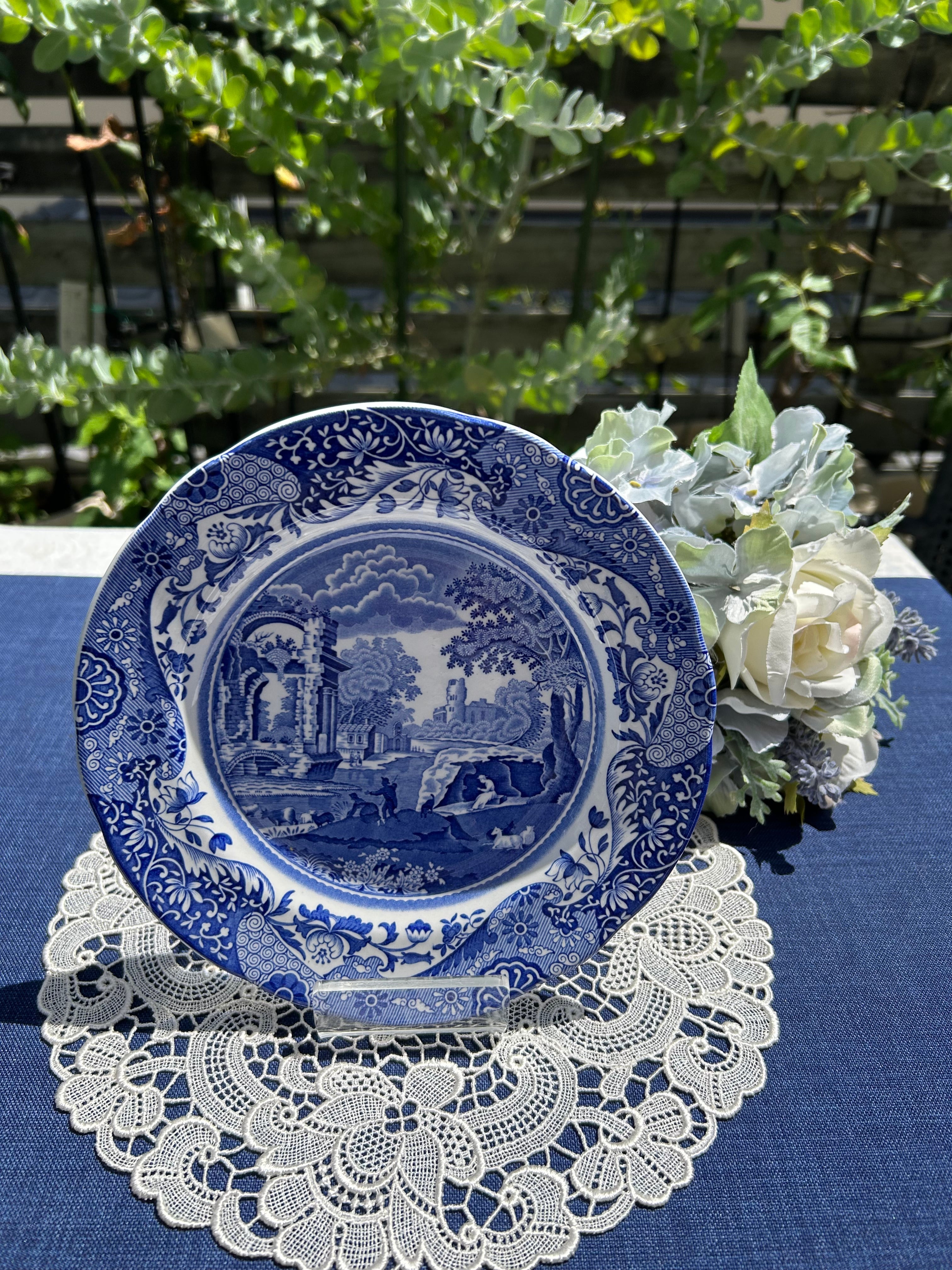 SPODE社　Blue Italian サラダプレート（19cm）(ポスト・コープランド期）