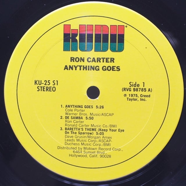 Ron Carter / Anything Goes [KU-25 S1] - 画像3