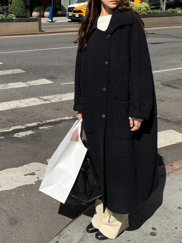 (予約) LIFFEY / Dear alpaca handmade coat 2color