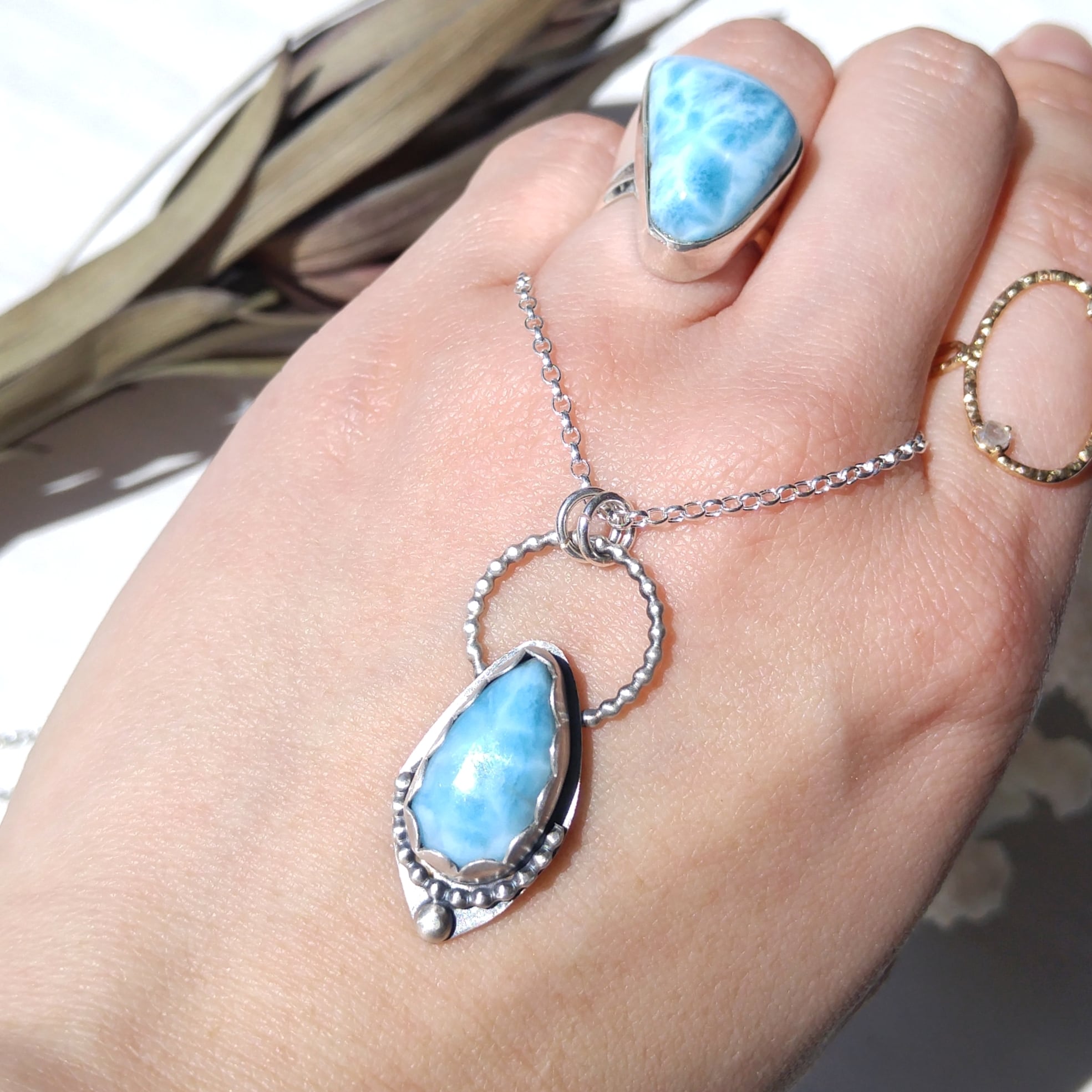 ♡最高に可愛い♡青い海のカケラの雫Necklace -青い波模様!ボヘミアン ♡最高に可愛い♡青い海のカケラの雫Necklace -青い波模様!ボヘミアン