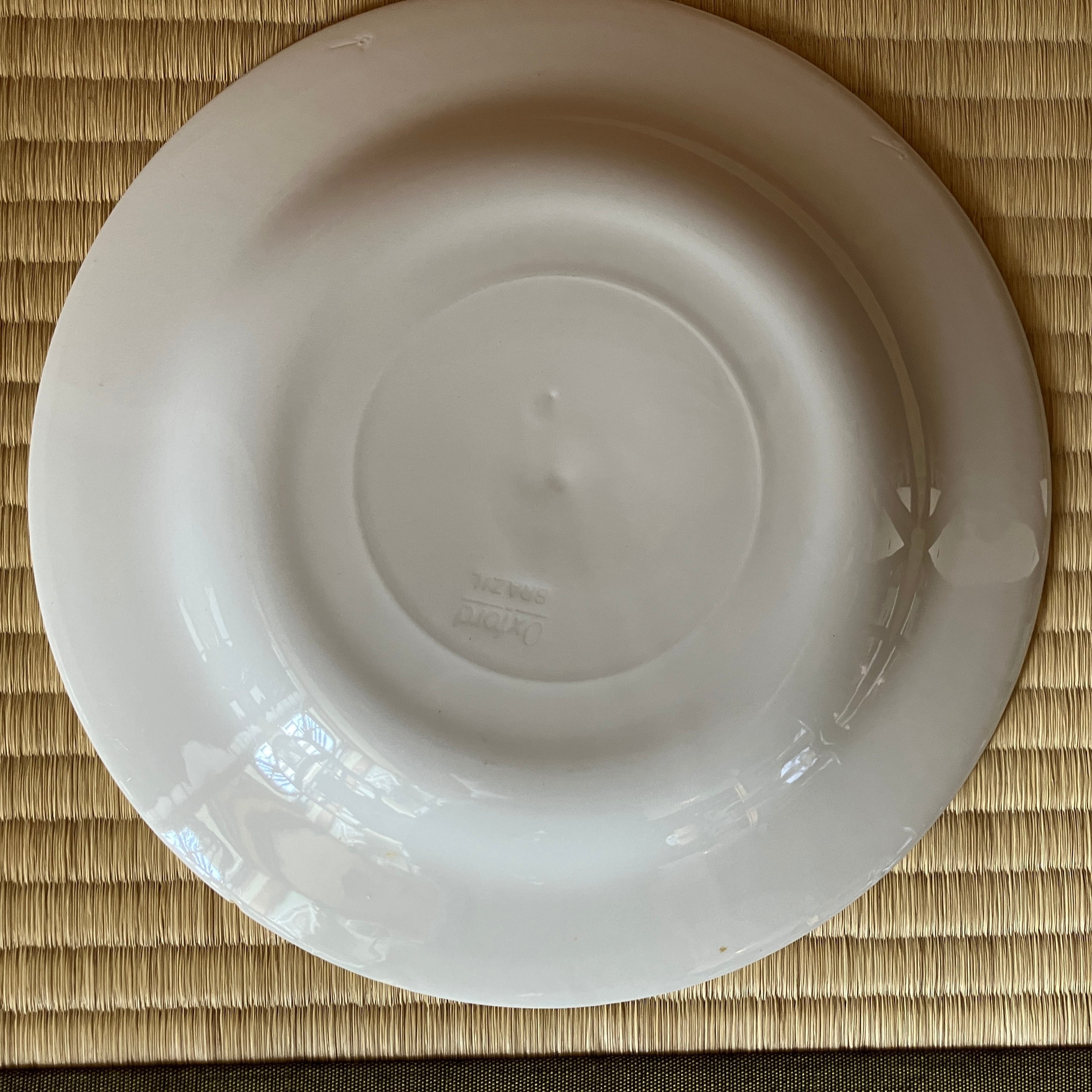 洋食器 オックスフォードBrazil ビンテージ皿 2枚セット 乳白色に藍色