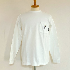 Lightning Shabby Embroidery L/S T-shirts　Off White