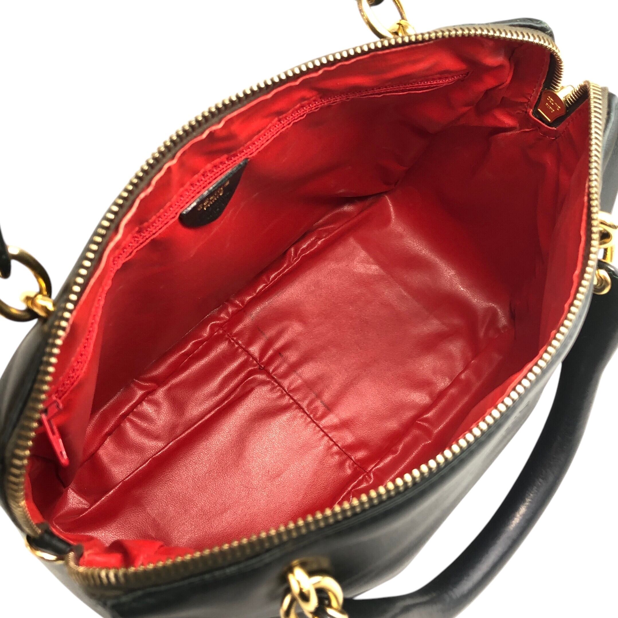CELINE セリーヌ ハンドバッグ ダークグリーン スターボール ロゴ
