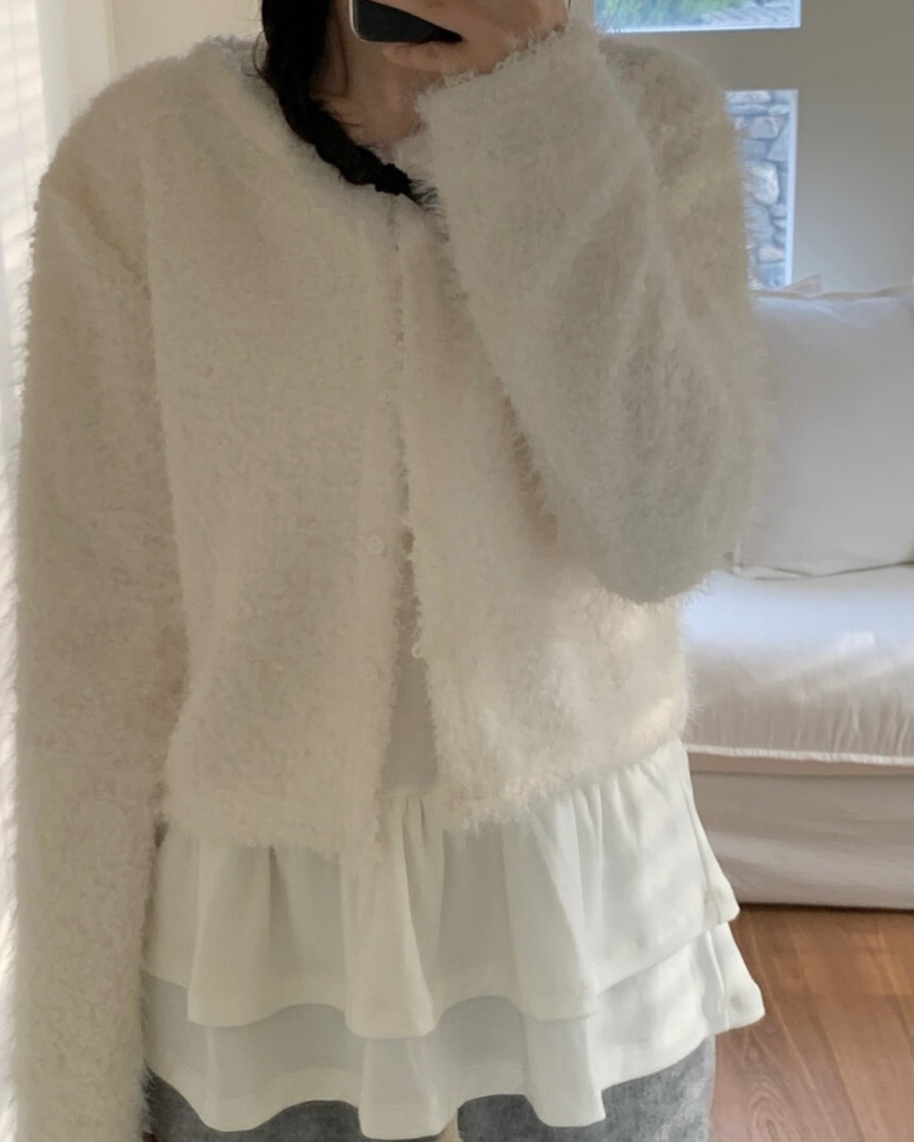 (予約) minit / Pipi fur cardigan 3color