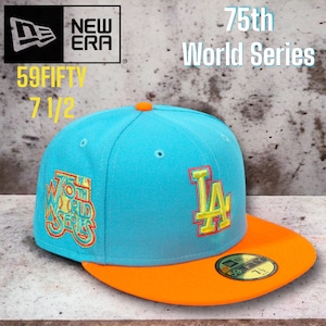 【日本未発売】NEWERA Los Angeles Dodgers 59FIFTY 7 1/2 75th World Series Cap ロサンゼルス ドジャース 5950 100周年 アニバーサリー キャップ 大谷翔平 CoopersTown