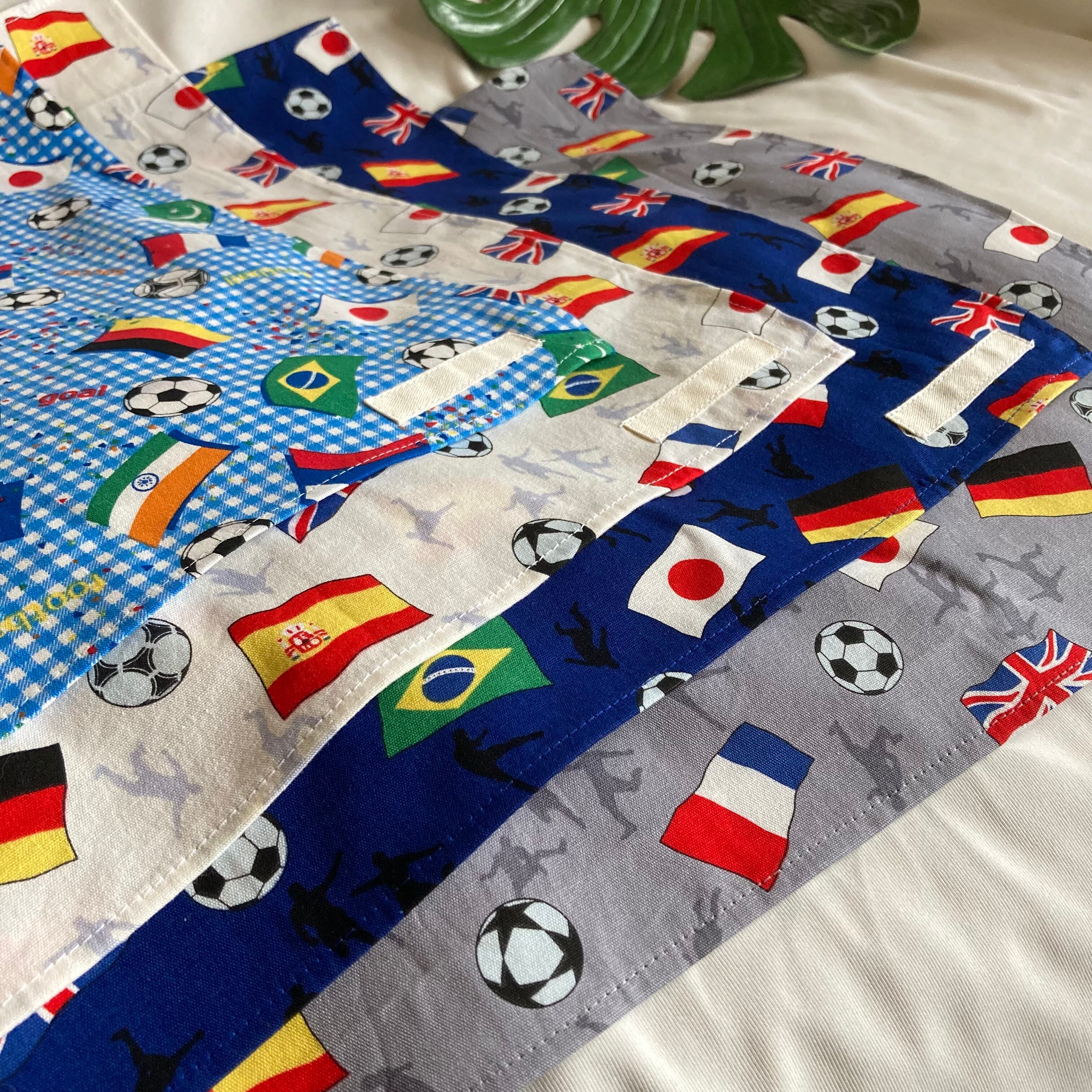 オーダー 給食3点セット サッカーボール(給食袋 コップ袋 ランチマット