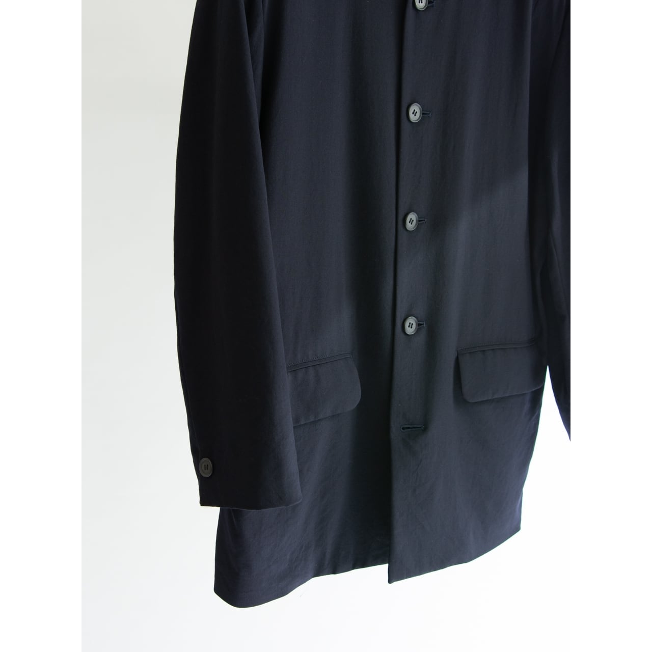 【WORK SHOP Yohji Yamamoto】Made in Japan 100% Wool Collarless Jacket（ワークショップ ヨウジヤマモト 日本製ノーカラーウールジャケット）