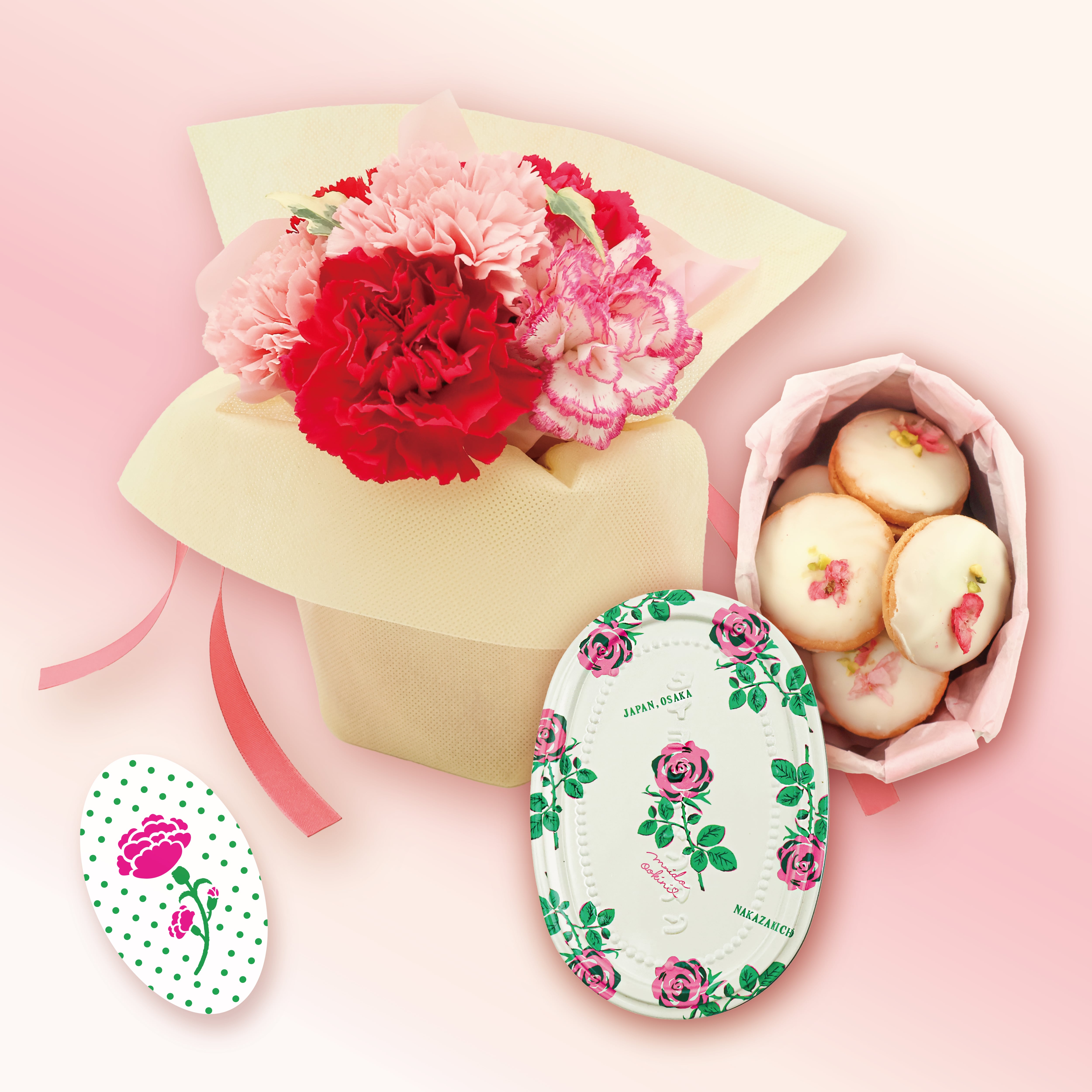 【母の日ギフト】5/8~10配送 タイヨウノカンカン楕円バラ缶 フラワーギフトセット /期間限定