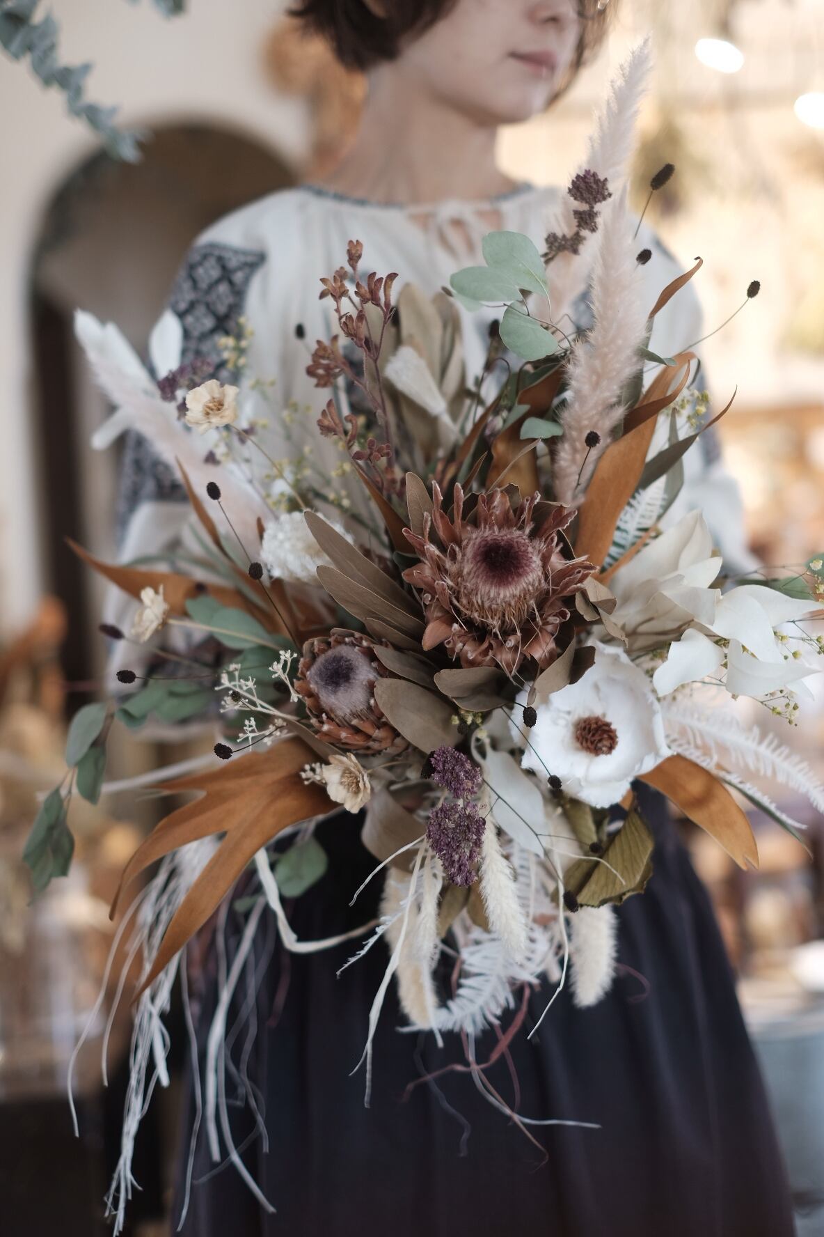 パンパスグラスの横型スワッグ | flower atelier Sai Sai Ka