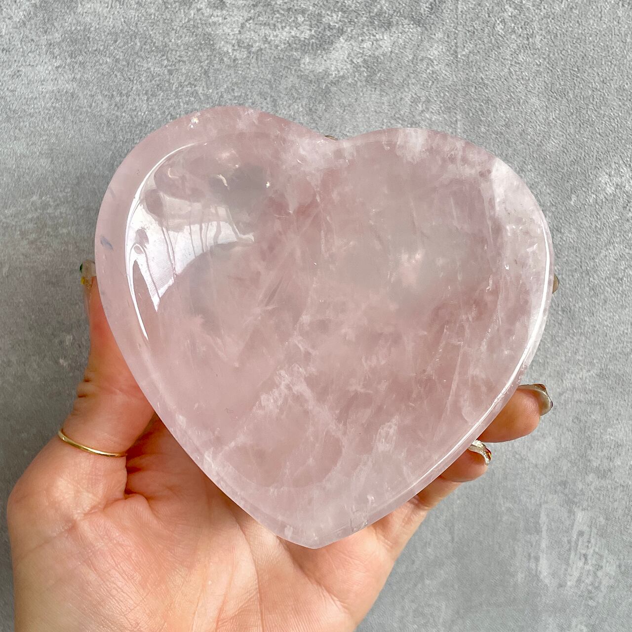 超特価sale開催】 inOrganic フラワー型ローズクォーツボウル 天然石