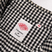 DANTON ダントン ギンガムチェック 長袖 プルオーバーシャツ サイズ 42 /ホワイト×ブラック/日本製