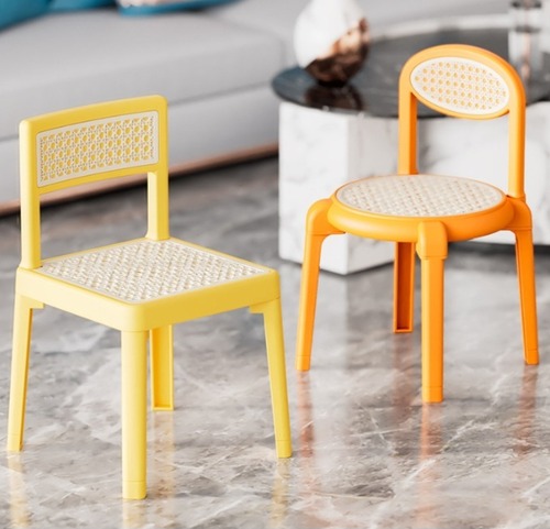 ラタン風 キッズチェア 子供用椅子 PP素材 滑り止め付き カラフル スタッキング 軽量 安全 幼児用 保育園 幼稚園 家庭用 藤編み風 北欧風 おしゃれ