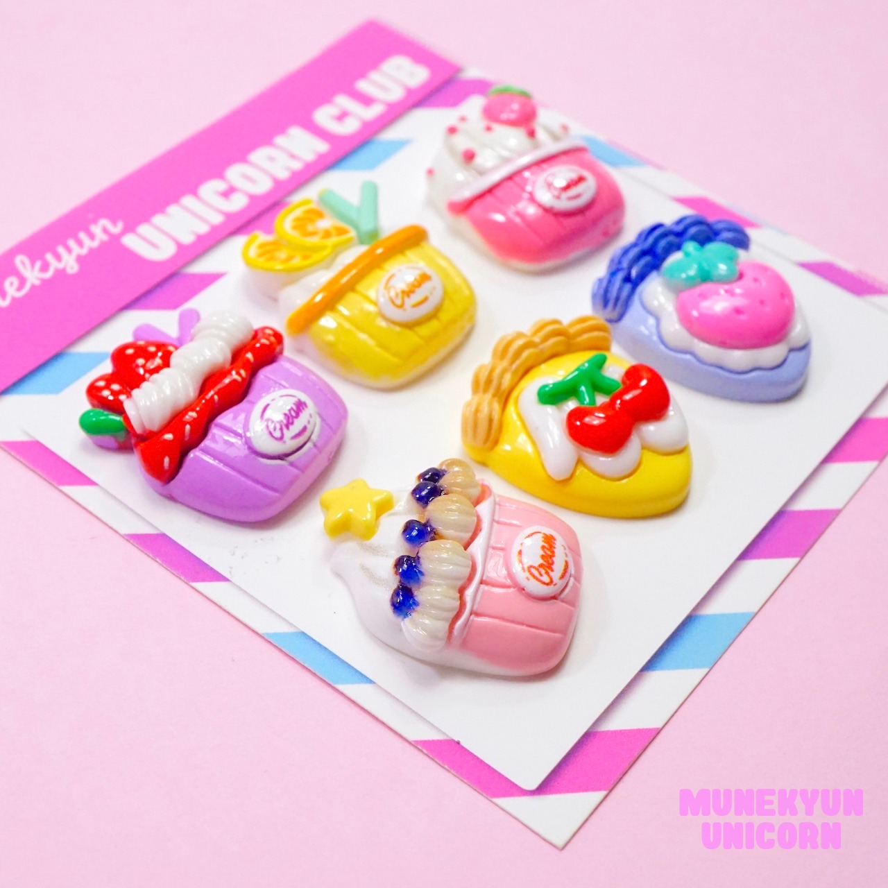 #D583 20%OFF SALE !【1個】 クレープ＆カップケーキ 　デコパーツ 【6色展開】