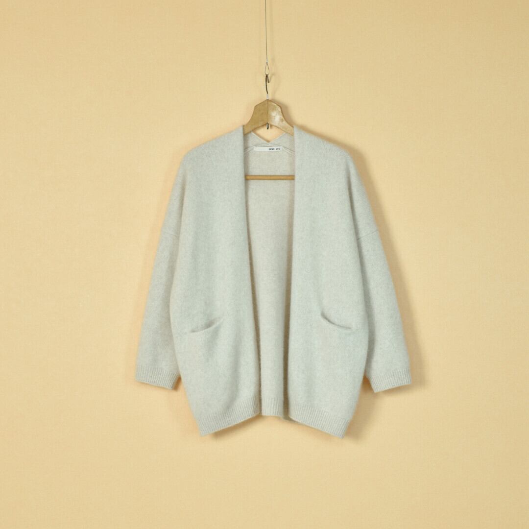 evam eva エヴァムエヴァ ウールフォックスショートローブ・アイボリー