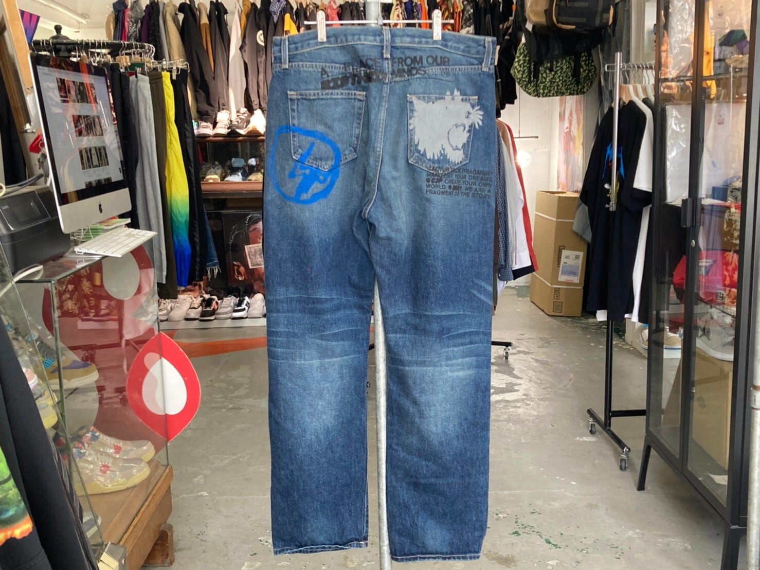 TRAVIS SCOTT × FRAGMENT CACTUS JACK FORM OUR MINDS DENIM PANT 34