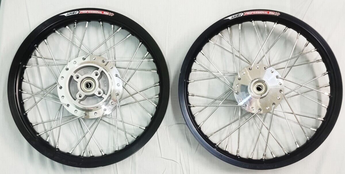 ksr110、ksrpro用アルミスポークホイール F14 1.4J/R14 1.6J KSR2も