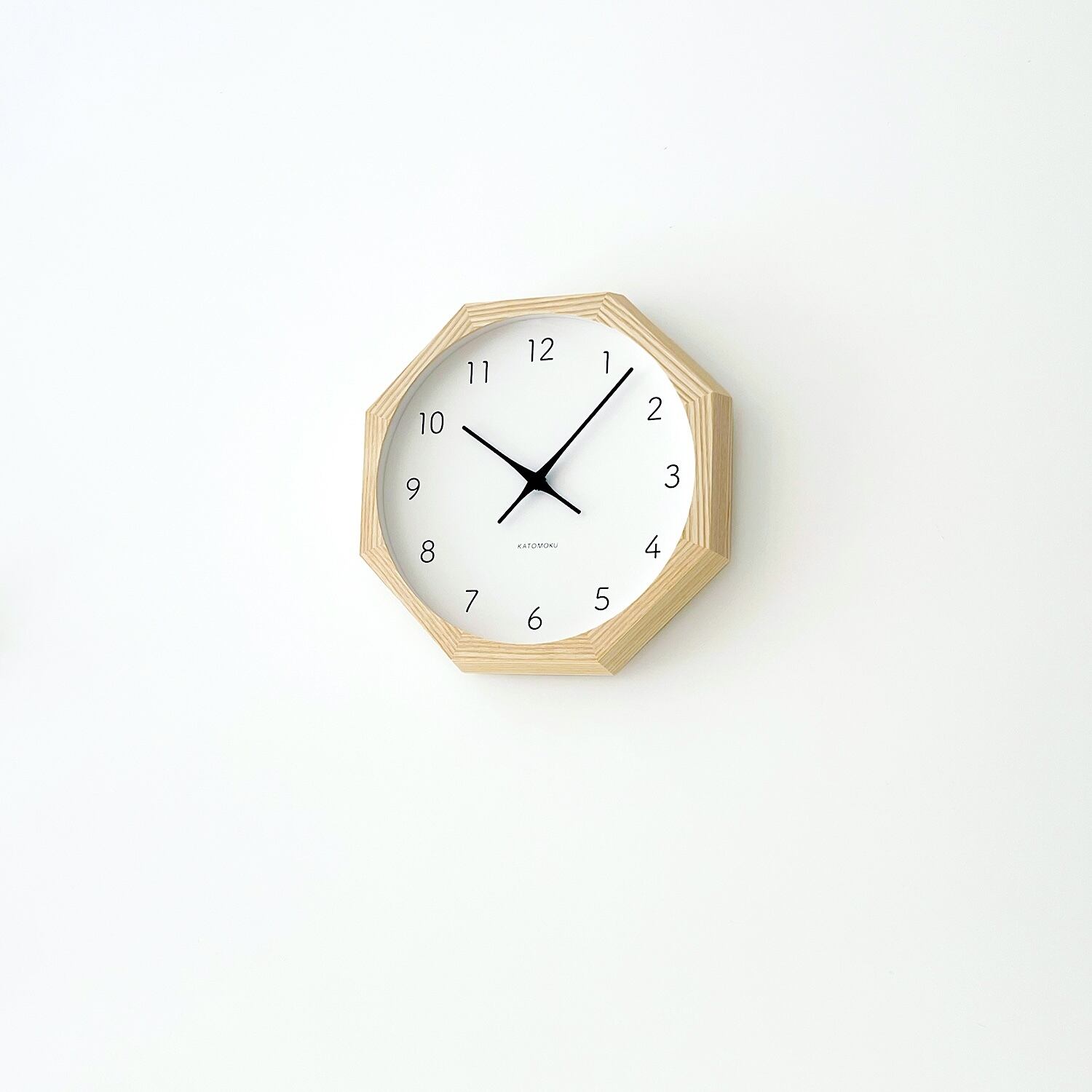 KATOMOKU muku clock 7 八角形 ナチュラル km-60NA8 | 加藤木工株式