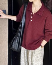 Polo collar Sweater　T20203
