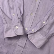 カシミヤ混 Maker’s Shirt 鎌倉 メーカーズシャツ BD ボタンダウン ストライプ 長袖ワイシャツ ドレスシャツ 41-83/パープル系 メンズ