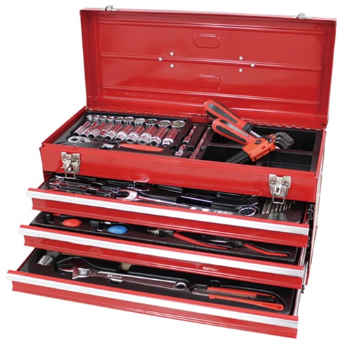 バイク・自転車 工具 箱 ツールセット 46pcs 1/4 (6.35mm) ラチェット