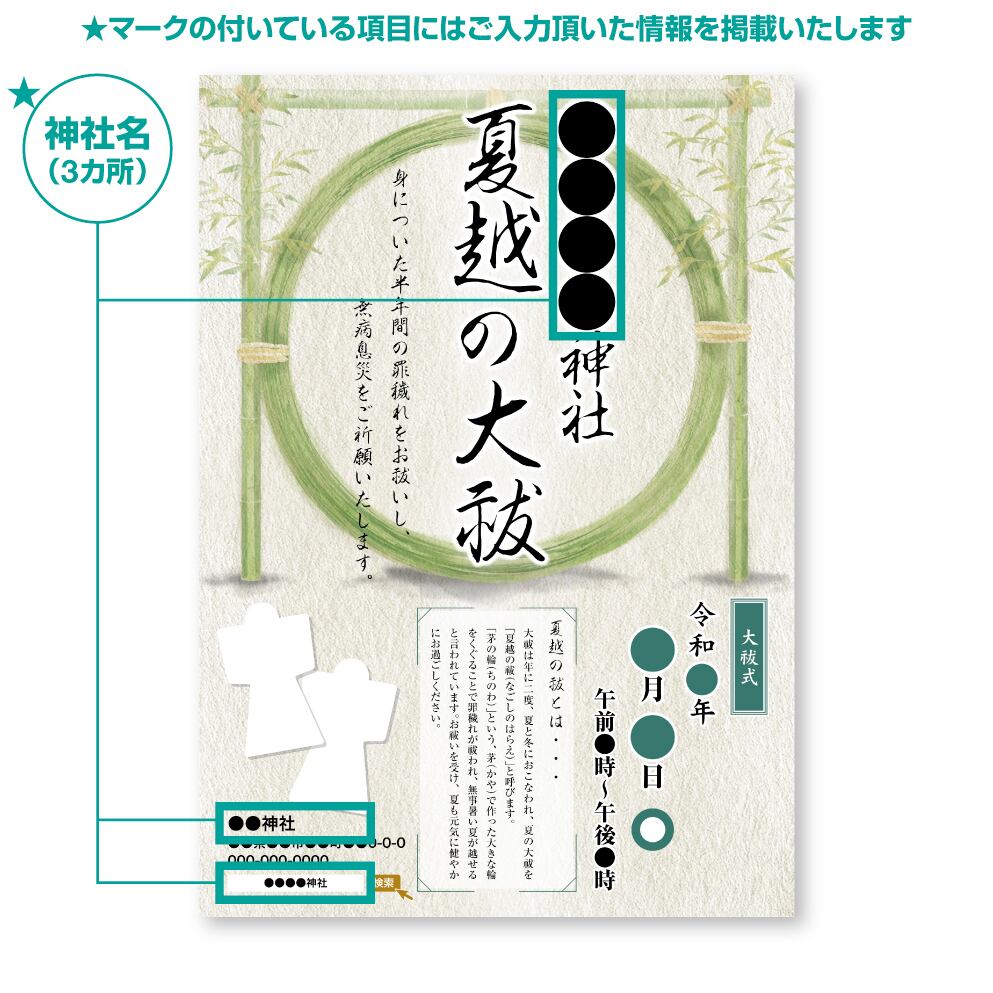 夏越の祓ポスター A3サイズ ［100枚セット］ | いい神社印刷所 ｜ 神社