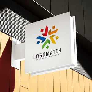 多様性と協働する星のロゴ