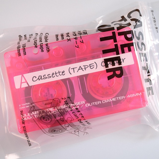カセットテープカッター「クリアピンク」