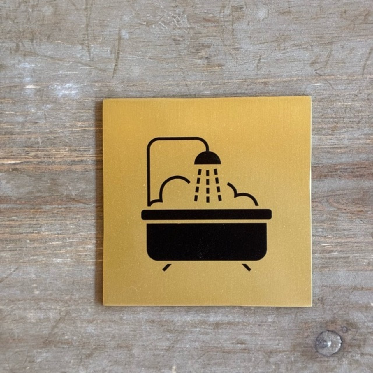 India Pictogram sign BATH ROOM 2color　インド　ピクトグラムサイン　バスルーム　全2色　ブラック　アンティークゴールド　サインプレート　標識　看板　アイアン　店舗　ショップ　カフェ　男性　女性