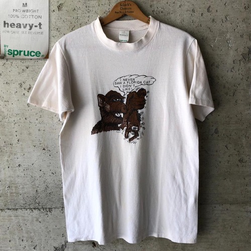 XZ778 Tシャツ 80s アルフ ALF アメリカアニメ 当時モノ Mサイズ