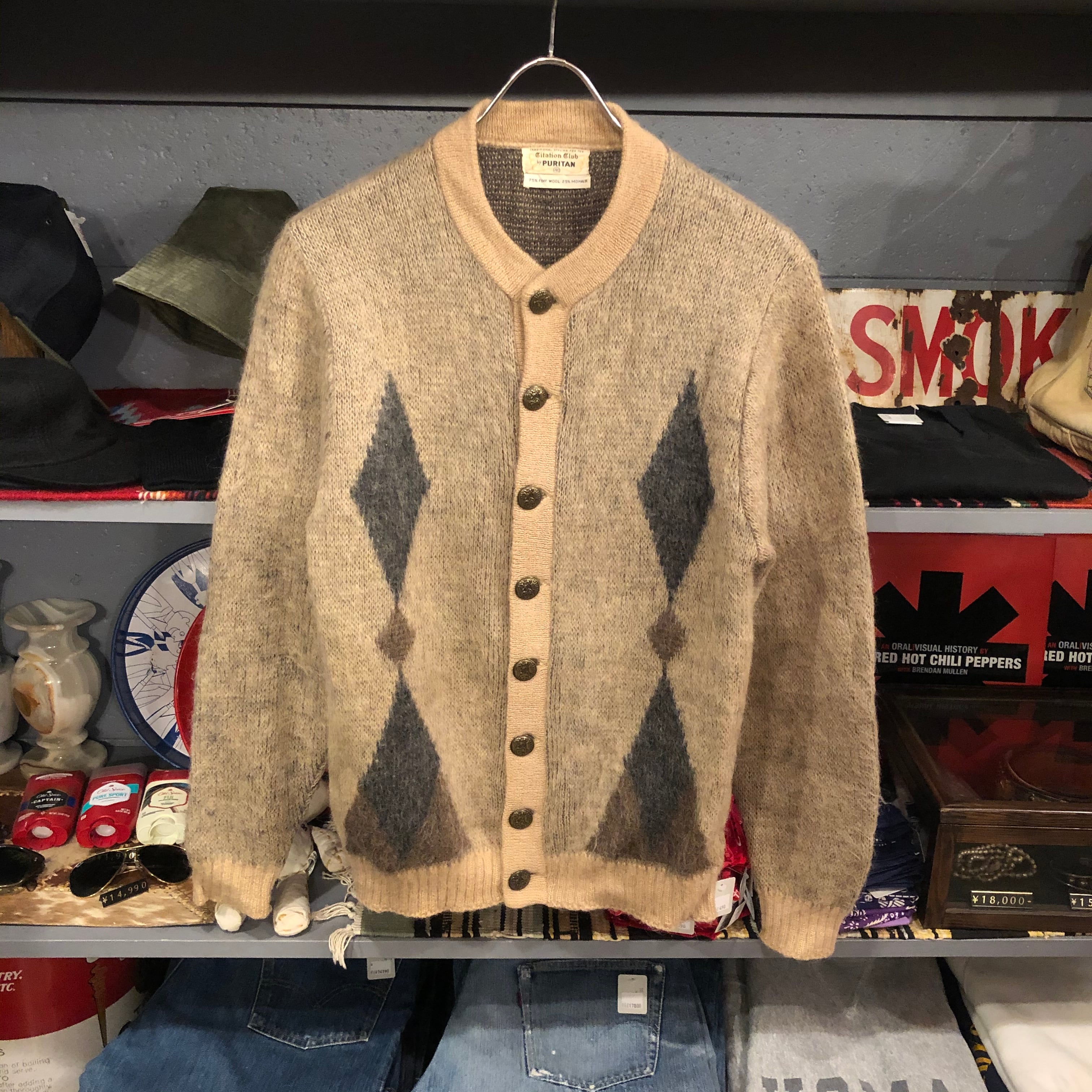 60s PURITAN Wool×Mohair Knit Cardigan | VOSTOK powered by BASE