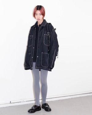 1990s NAF NAF - stitched nylon coverall jacket