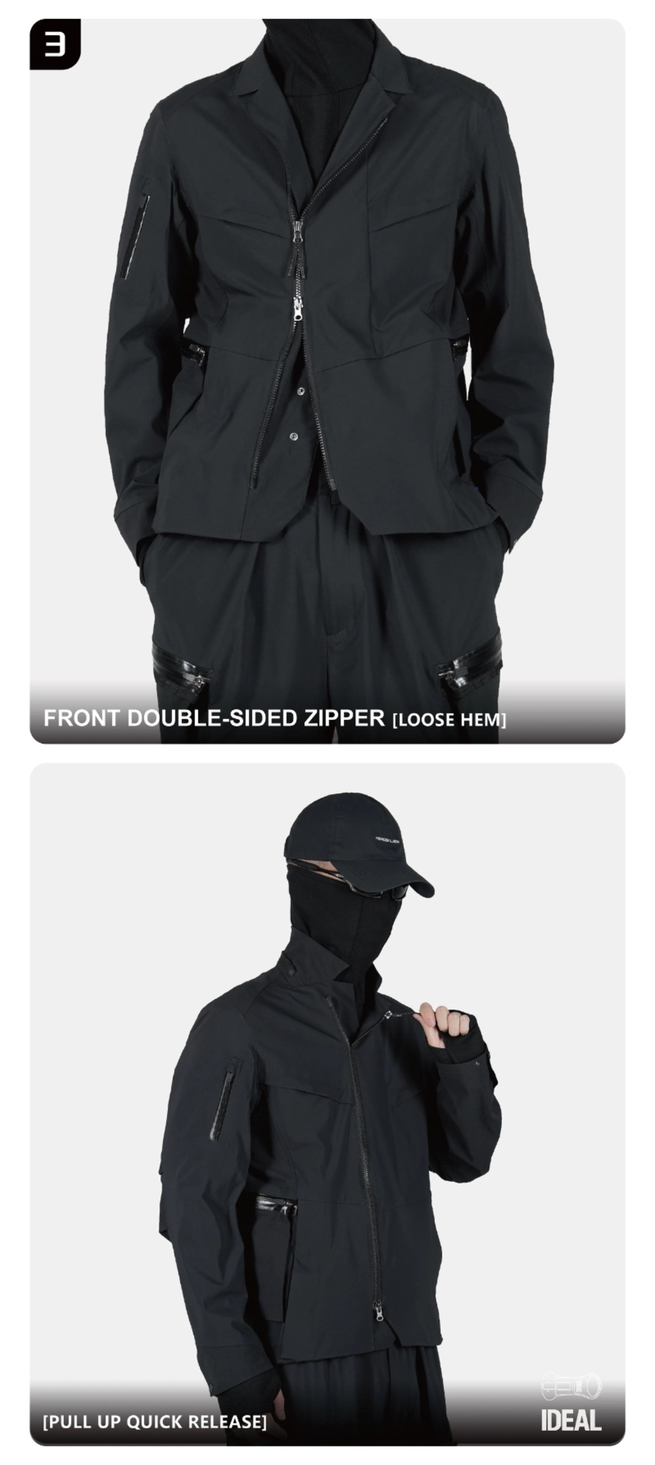 REINDEE LUSION 25AW 可変ラペル ポーラテックネオシェル防水ジャケット