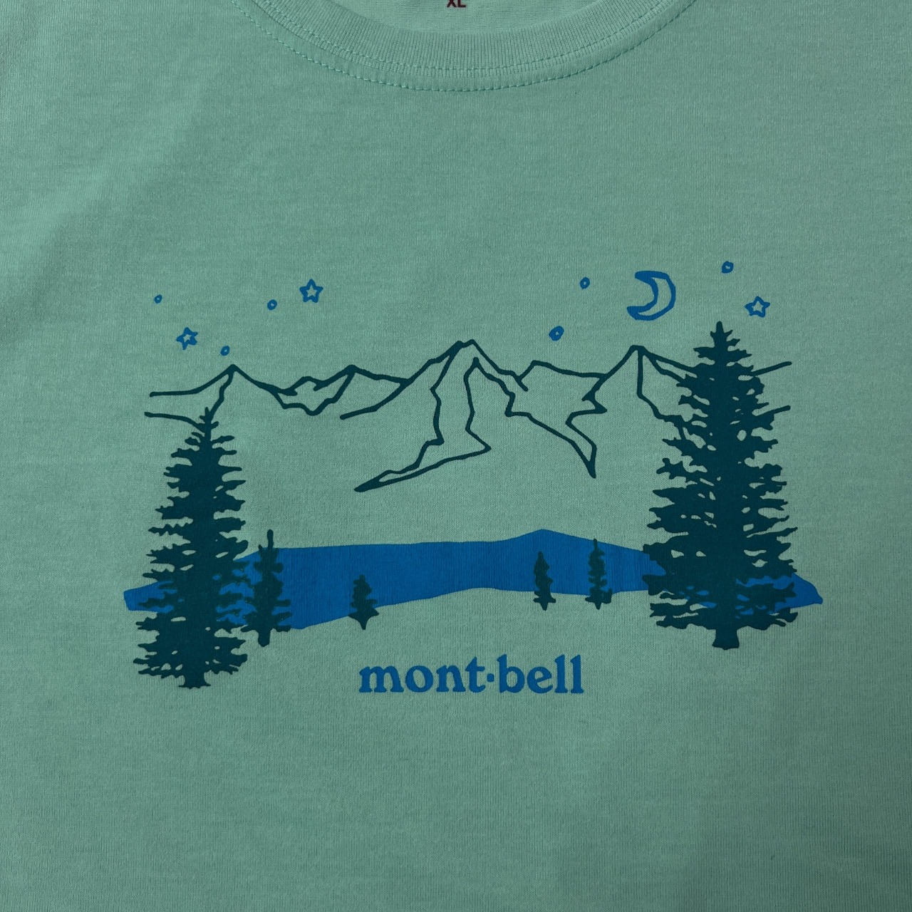 mont-bell モンベル プリント半袖Tシャツ XL/ミントグリーン/#1114482